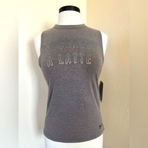 NWT Under Armour 'I Workout A Latte' Ladies' Graphic Tank, Size XS